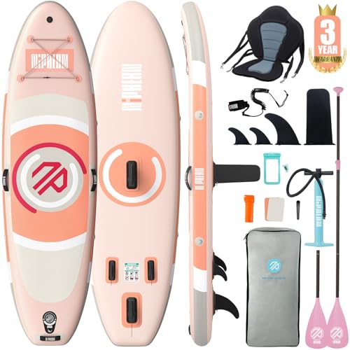 Niphean Tabla Paddle Surf Hinchable con Asiento (Ultraligero) Sup para Mujeres Aleta StabilTrac™ con +30% De Estabilidad, Superficie Antideslizante, Ideal para Yoga Y Apto para Mascotas