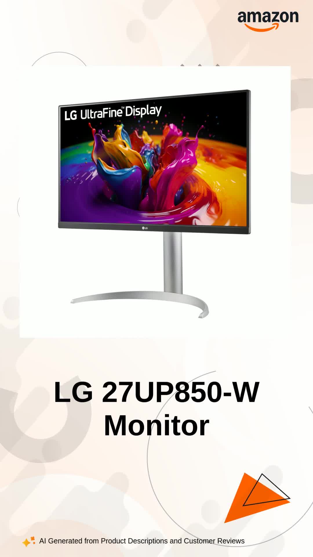 LG 27Up850-W Monitor 27 Inch Uhd (3840 X 2160) Ips Display, Vesa