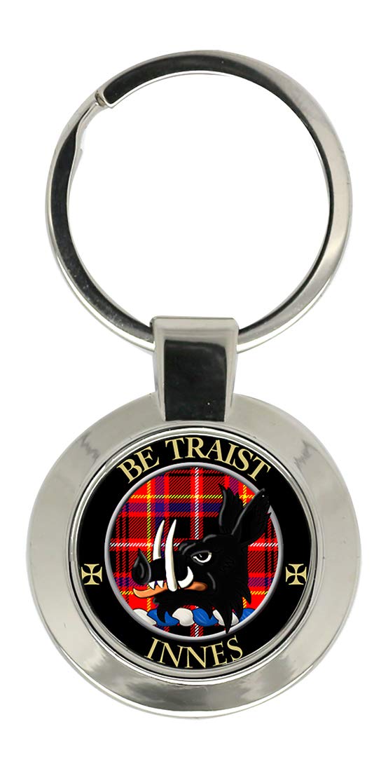 Giftshop Uk Unisex Silver Coloured Metal Innes Scottish Clan Key Ring