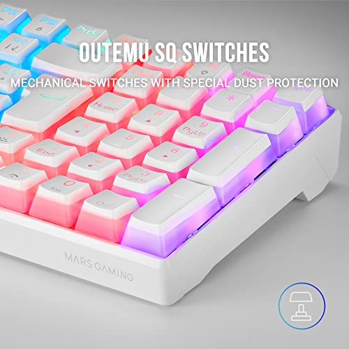 MKULTRA, Tastiera Meccanica RGB Bianco, Compatta 96%, Switch Outemu SQ Rosso, Portoghese-US - Tastiera gaming - Immagine 4