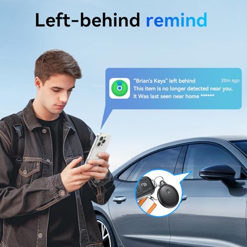 Smart Tags-4 Pack, Smart Bluetooth Tracker Work with Apple Find My, Key Finders and Find My Tracker, Game Changer Waterproof Smart Tag with Key Ring GPS Tracker Tag for Keys/Luggage/Wallet/Pets etc - Image 6