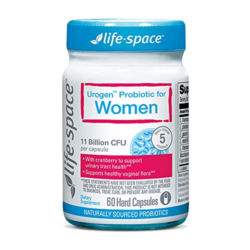 Life-Space Urogen Probiotic with Cranberry for Urinary Tract Health, Women's Probiotic with Lactobacillus rhamnosus&reuteri. for Vaginal Health, 11 Billion CFU per Capsule, 2-Month Serving-60 Capsules