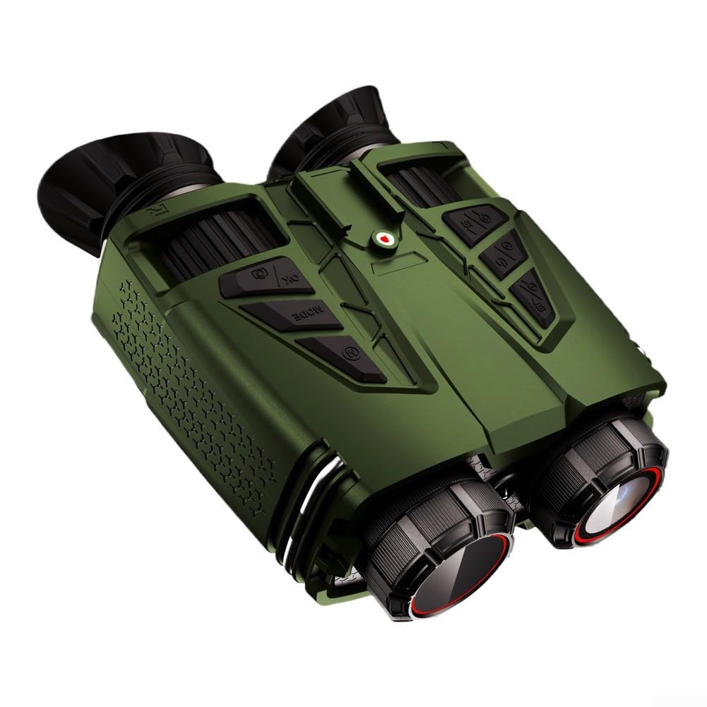 Jumelles numériques portables WiFi avec vision nocturne, zoom 16x, caméra 4K et stabilisation d'image électronique pour une vision claire et stable pour une observation en plein air (vert)