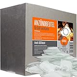 ORANGE DEAL 500 einzeln verpackte Anzündbeutel - geruchsfreie wasserfeste Grillanzünder - Kaminanzünder (Fire Starter) für Grill (Holzbriketts, Grillkohle), Kamin oder Ofen zum sicheren Anzünden.