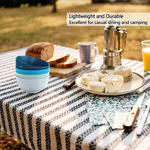 Homestockplus Unbreakable Cereal Bowls 24 Oz Microwave And Dishwasher Safe Bpa-Free Eco-Friendly Wheat Straw Bowl Assorted Color Dessert Bowls For Serving Soup, Oatmeal, Pasta And Salad [Set Of 6] #TOP5