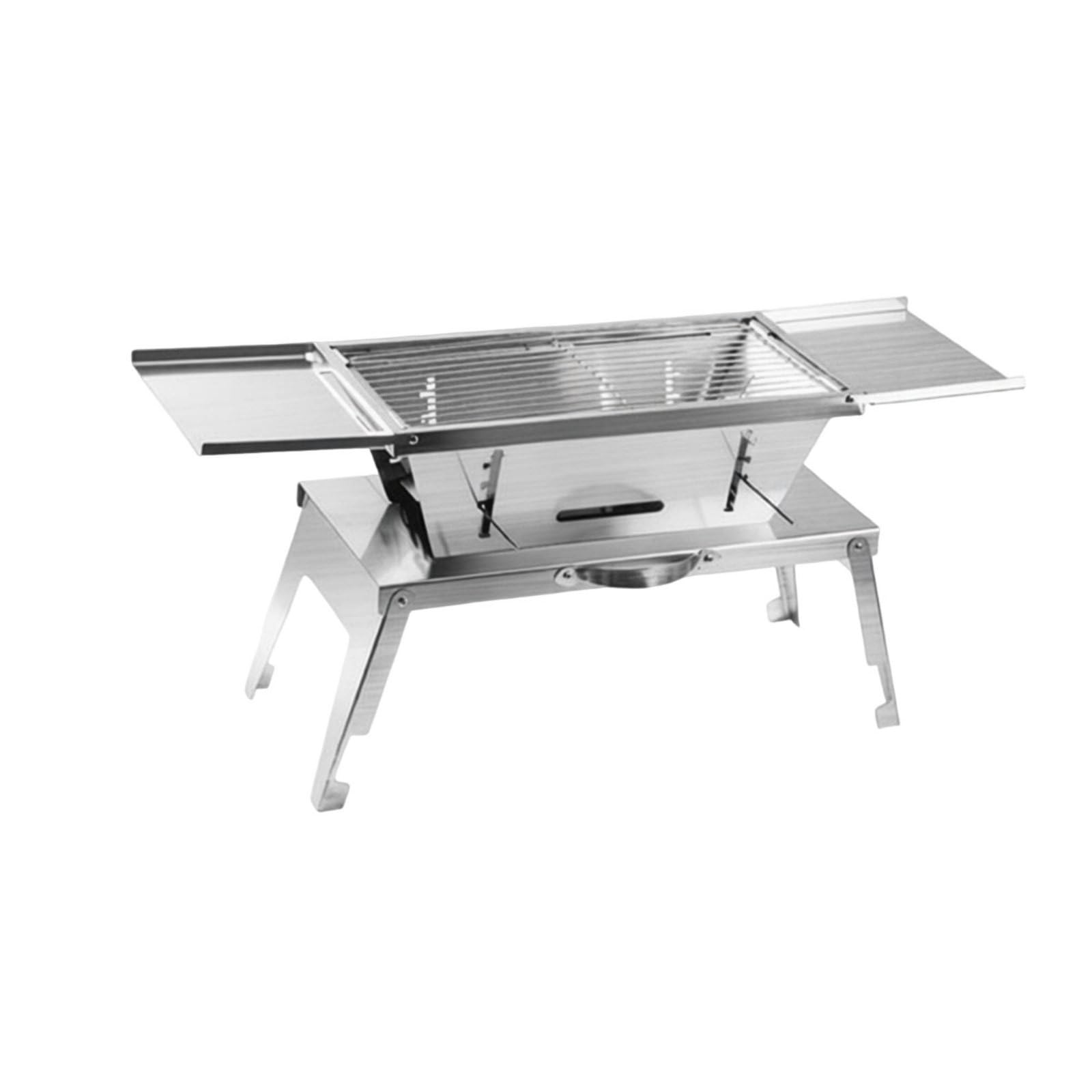 Barbecue Portatile Griglia Barbecue Griglia Pieghevole Griglia a Carbone in Acciaio Inox 304 con Vassoio Bricchetti a Livelli E Facile Pulizia