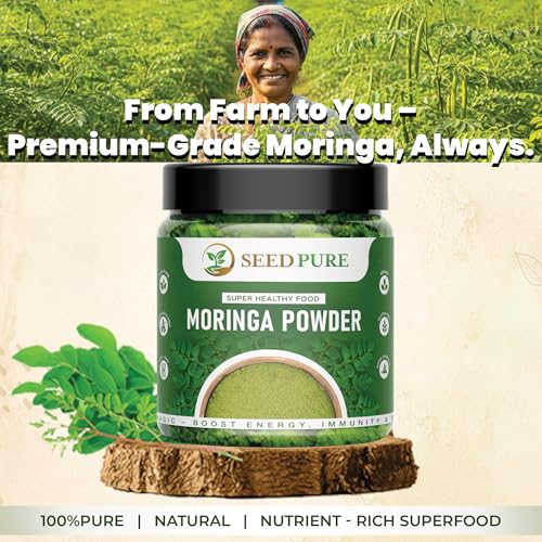 Image of Organic Moringa Powder 200g (100gx2) | Pure Drumstick Leaves | Ayurvedic Superfood for Energy, Immunity, Digestion, Skin & Hair | Vegan | No Additives