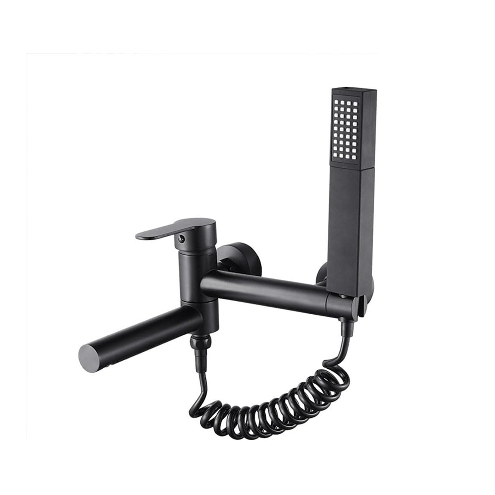 SnamicE Bathtub Faucet, Wall Mounted Bath Mixer Tap, with Hand Shower Bath Mixer Tap, Bathroom Faucet with 2 Functions,