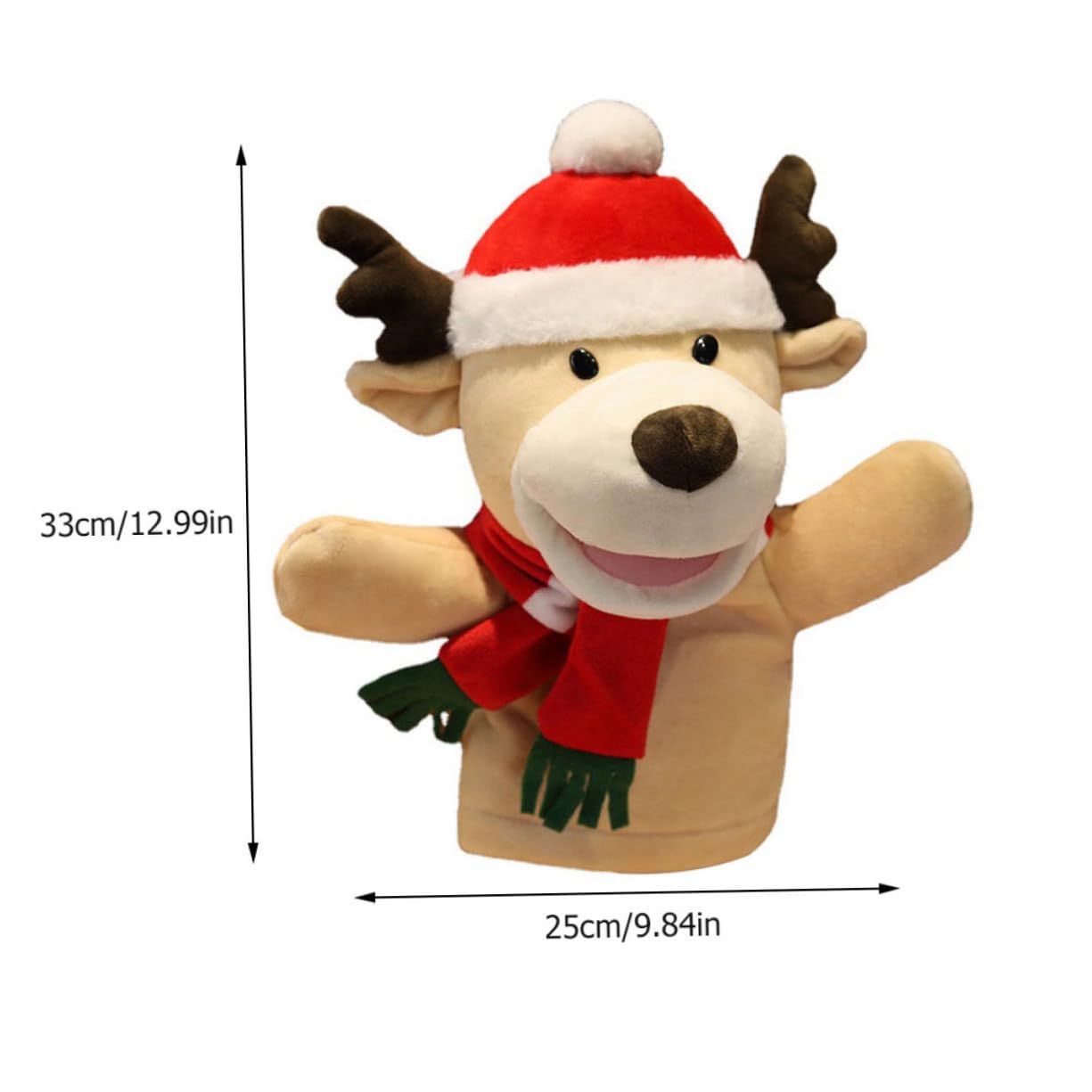 Juguetes de Peluche Marionetas de Mano de Ciervo Juguetes Navideños Educativos Interacción Familiar y Temáticos de Vacaciones