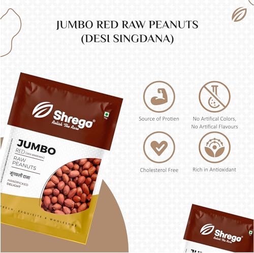 Image of Shrego Jumbo Raw Peanut, Desi Singdana 1500g (3x500g)