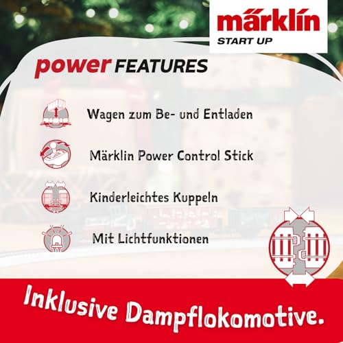 Märklin Start up 29124 - Startpackung Weihnachten mit Dampflok, Personenwagen und Güterwagen in weihnachtlicher Gestaltung, Spur H0, ab 6 Jahren - ideal für den Einstieg in die Modellbahnwelt – Bild 5
