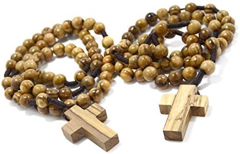 Bethlehem 2-Pack Certified Wooden Rosary from Olive Wood - Our Father Christian Catholic Wooden Prayer Beads in Cotton Rosary Pouch and Authenticity Certificate for Men and Women - Image 3