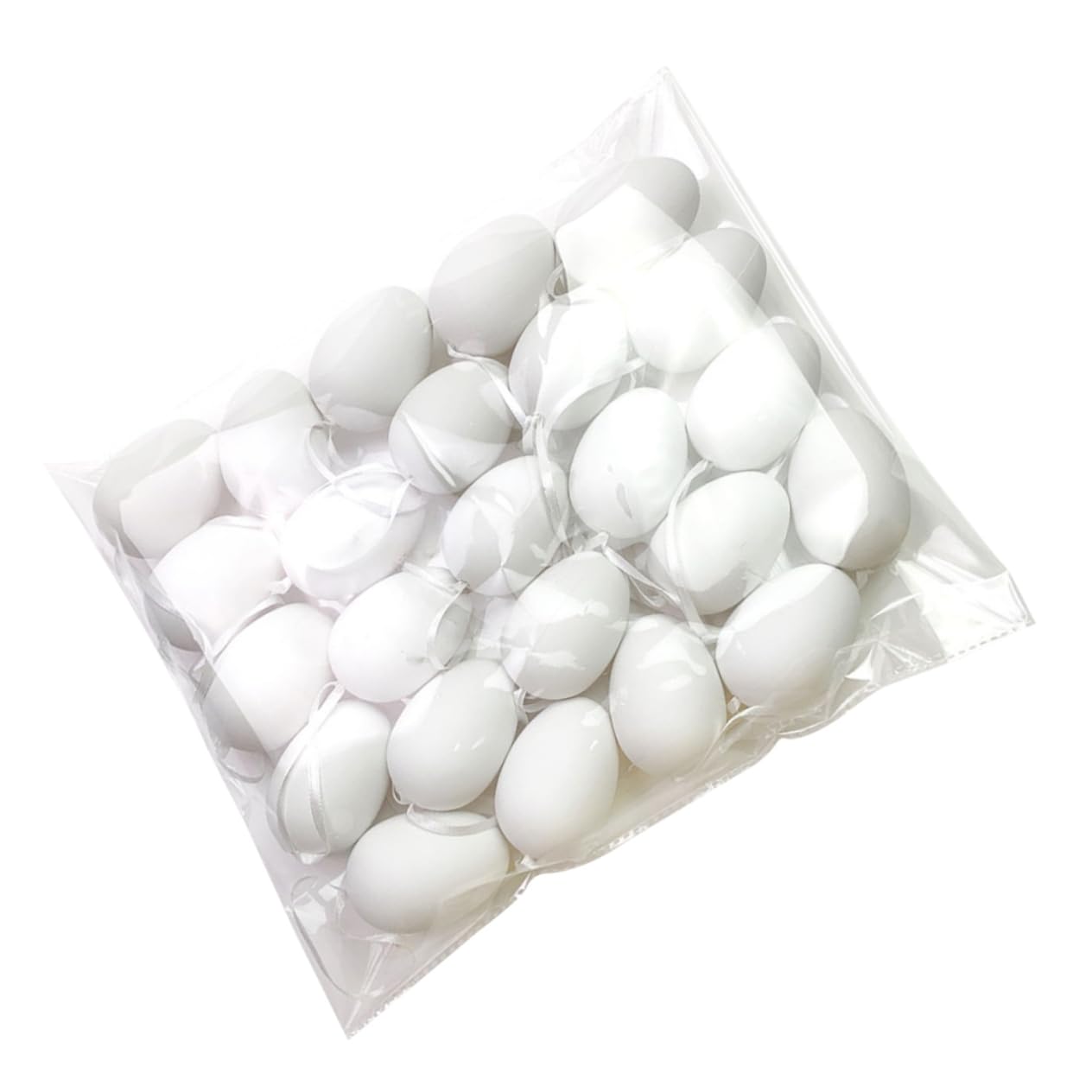 Toddmomy 24pcs DIY Graffiti Eggs for Easter Unpainted Craft Eggs for Lightweight and Compact for Creative Painting and Festive Decorations