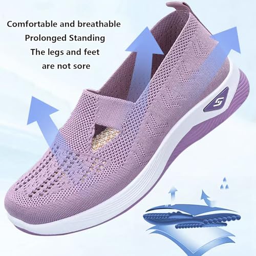 Addenno Shoes for Women, Selleren Orthopedic Shoes, Women's Comfortable Breathable Knitted Sneakers2