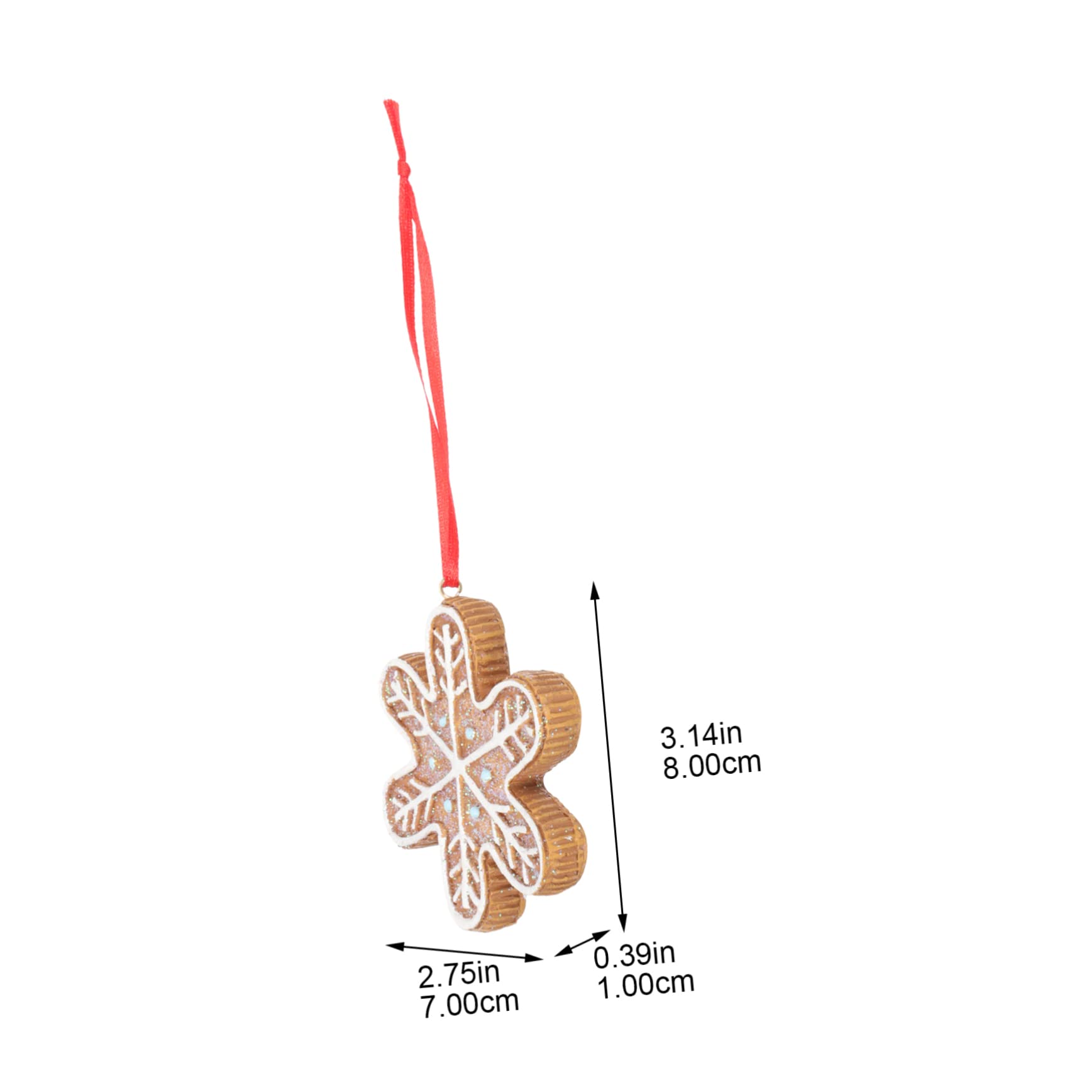 Ciieeo 4 Stück Christbaumschmuck hängendes Weihnachtsbaum-Schneeflocke-Anhänger weihnachtsdeko Weihnachts anhänger Weihnachtsbaum-Anhänger weihnachtliche hängende dekore Harz