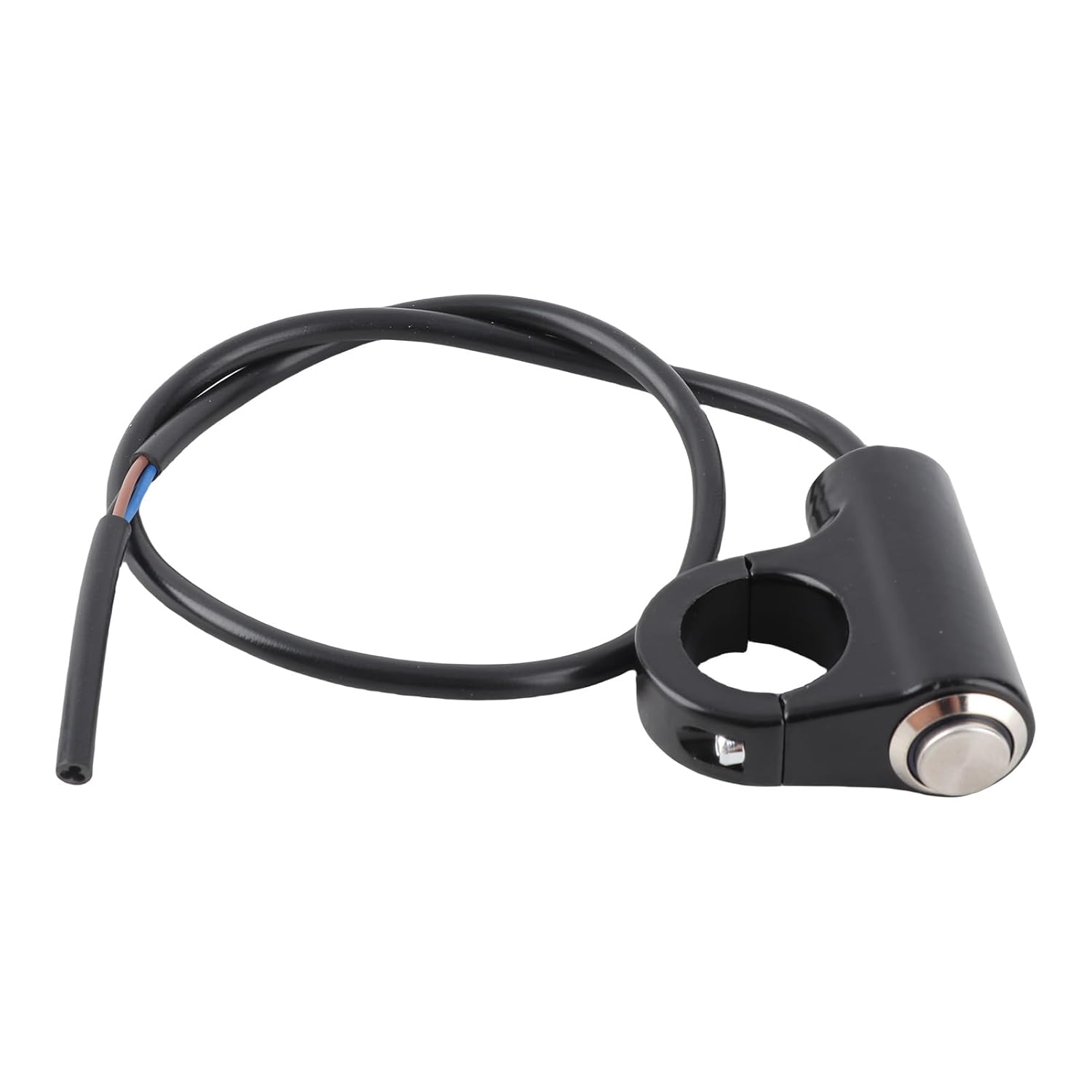 Motorcycle Handlebar Switch, 7/8" 22mm Handlebar Mount Push Button Switch, Push Button Headlight Brake Fog Lights ON Off Model B (Type A self-reset button)