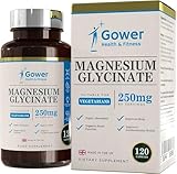 GH Magnesium Glycinate - 250mg Magnesium Bisglycinate per Serving - 120 Magnesium Glycinate Supplements | Magnesium Glycinate High Strength Capsules | Non-GMO & Allergen Free | Made in The UK