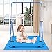 Bighaki808 Gymnastics Bars Kids with Mat, Folding Horizontal Bars with Adjustable Height Expandable Gymnastics Equipment Junior Kip Monkey Bar for Girls & Boys Home Training Bars (Blue)