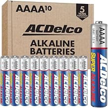 بطاريات ACDelco 10-Count AAAA ، أقصى بطارية فائقة قلوية للطاقة ، تستخدم في عدادات الجلوكوز وأجهزة مراقبة الدم ، 5 - مدة الصلاحية