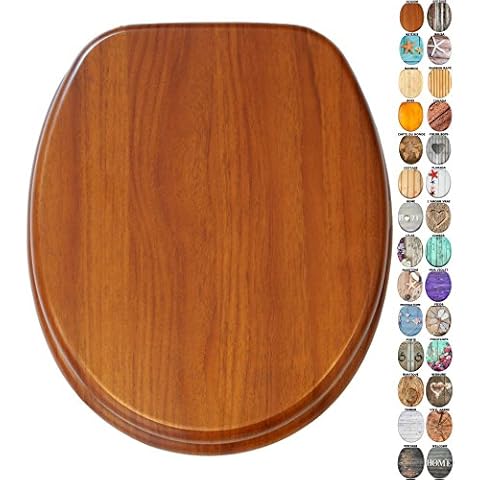 Sanilo Abattant WC en bois Acajou Cover