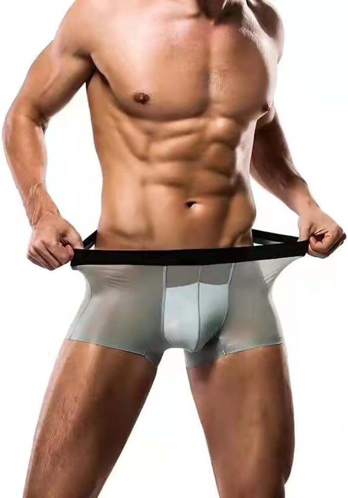 GAOGAO Breathable Ice Silk Men's Underwear Sweat Absorbing Fitness Sport Boxer Briefs Fast Drying - Image 2