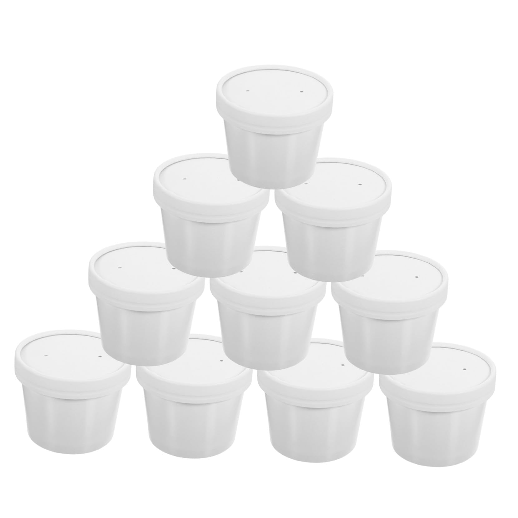 Vasos de papel blanco 240ml juego de 10 unidades desechables con tapas para llevar