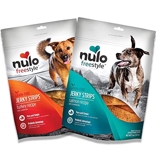 Nulo Freestyle Premium Jerky Strips Dog Treats, Grain-Free High Protein Jerky Strips Made with BC30 Probiotic to Support Digestive & Immune Health