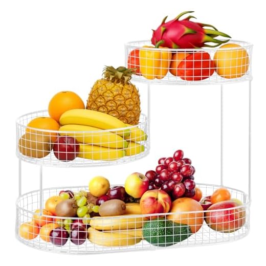 3-Tier Metal Fruit Basket Organizer