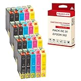  NOPAN-INK - x20 Cartouches Compatible pour Epson 502 XL 502XL (Jumelles) Compatible pour Epson Epson Expression Home XP-5100 XP-5100 Series XP-5105 XP-5