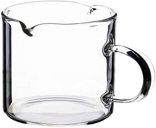 NCnnwovf Vasos de chupito de 41fl oz 4 onzas piezas de expreso dobles taza de leche de vidrio transparente 2