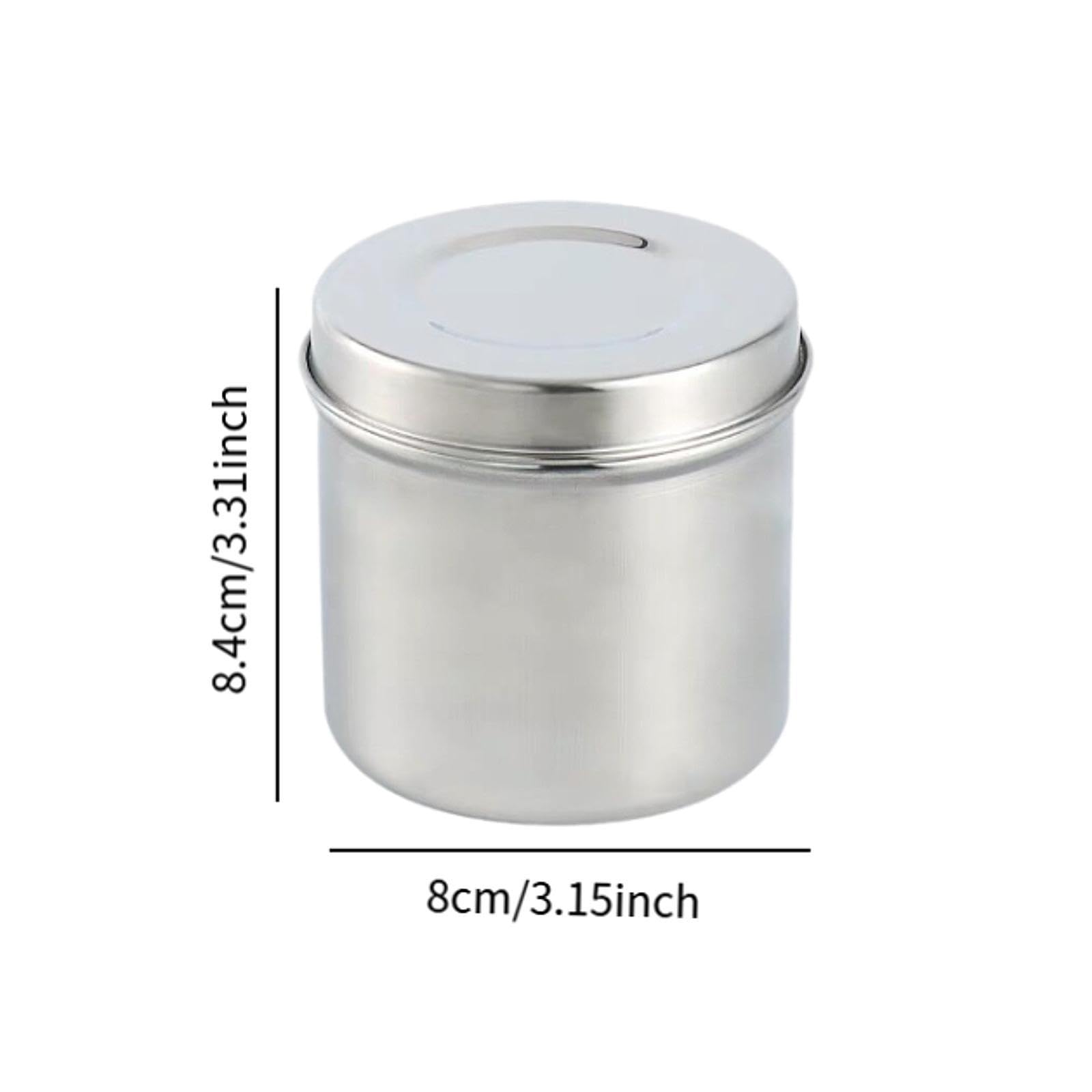 Colcolo Pot médical en Acier Inoxydable pour Boules de Coton, Support pour Pansement, Onguent, boîte de Rangement pour Salons de beauté, 8cmx8.4cm