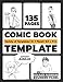 Comic Book Template Black Background: 135 Pages, 4- 7 Panel, Comics Cover, Sketch Notebook Journal to Draw Your Own Comics for Kids and Adults.