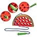 Wooden Lacing Watermelon Threading Toy Wood Block Puzzle Travel Game Fine Motor Skills Montessori Activity Learning Early Build Basic Life Skill Educational Gift For 1 2 3 Years Old Toddlers Baby Kids