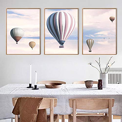 Ciel rose toile affiche impression poétique pour chambre