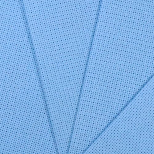 Image of KCS 4 /6 pc of 12 inch x 18 inch 30cmx45cm 18CT Counted Cotton Aida Cloth Cross Stitch Fabric (Light Blue, 4 pc)