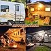 HOYUZA RV Exterior Light, 1300LM Aluminum LED Porch Light With Dual Color White/Amber for RV Camper Trailers Truck Porches Towing 5th Wheels 1 PCS