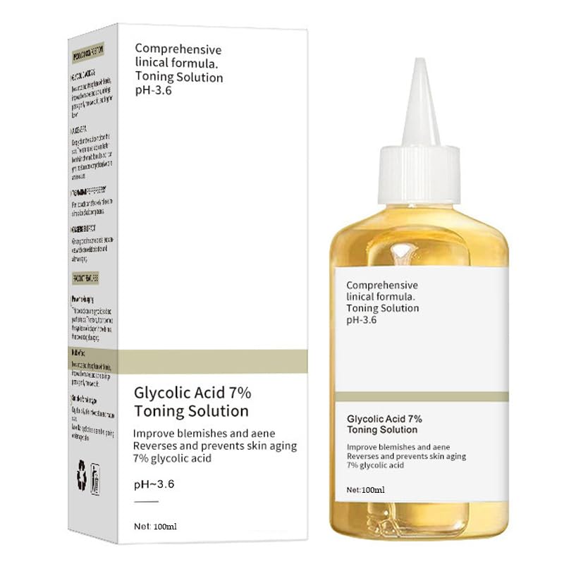 Glycolic Acid 7% Glycolic Acid Toner Exfoliating & Hydrating Toning Solution Toner Facial Reduces Acne & Pores for Blemishes
