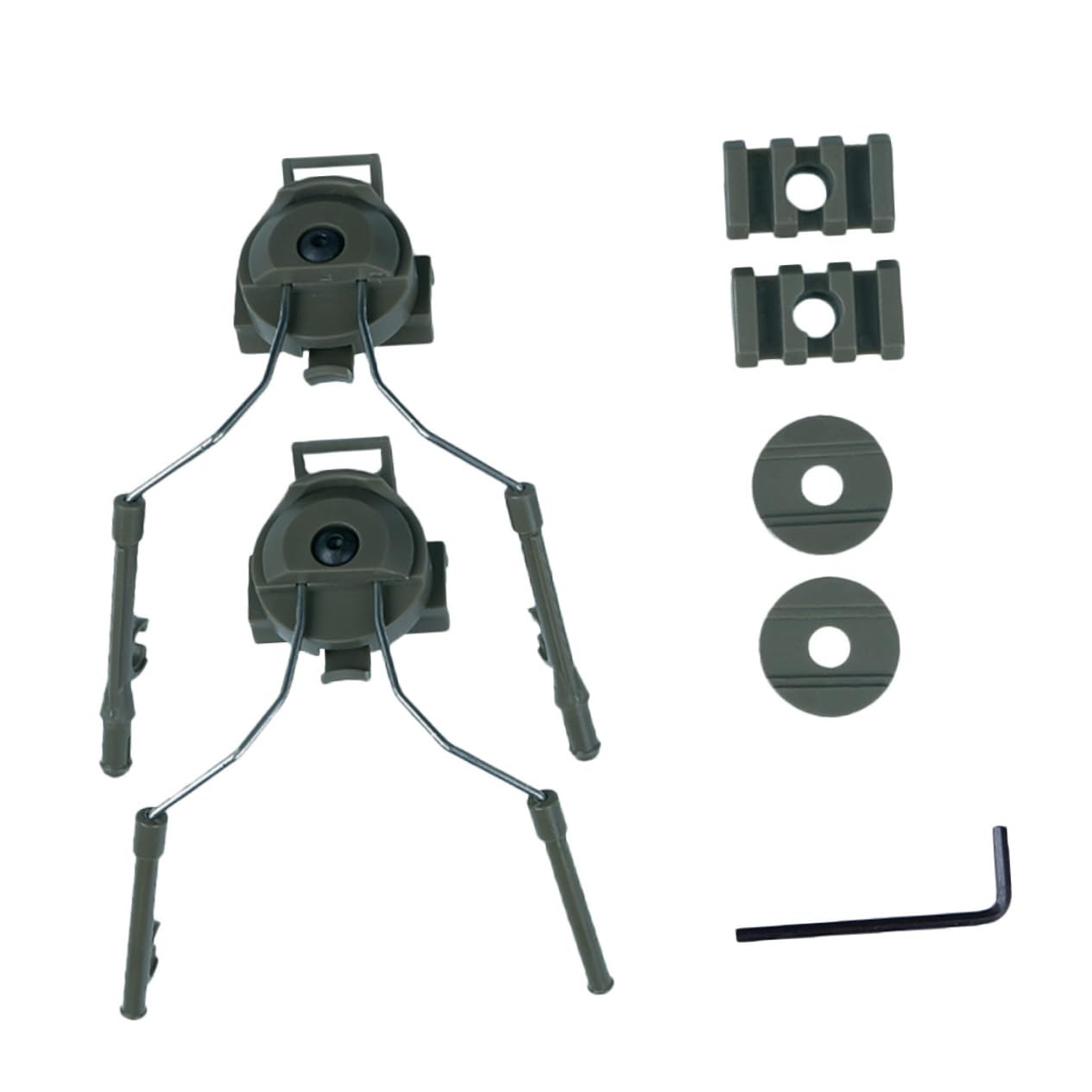 BESPORTBLE Outdoor Helmet Rail Mounting Bracket Green Material Easy to Use for Headset