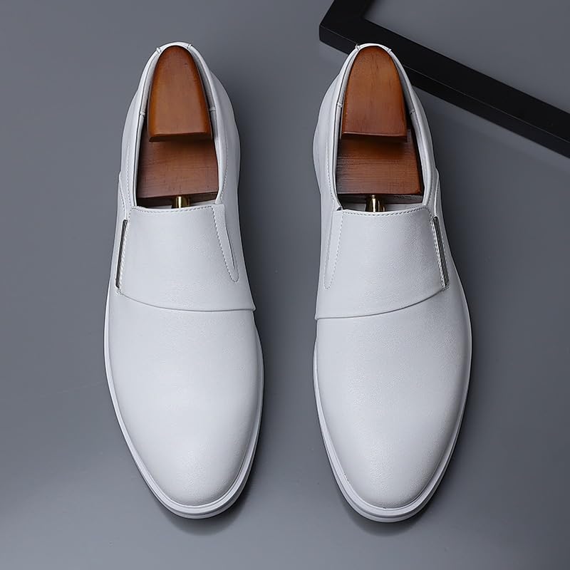 Mens Monk Formal Shoes Anti-Slip Non Slip Resistant Outdoor Slip On Pointed Toe Comfort Orthopedic Vegan Leather2