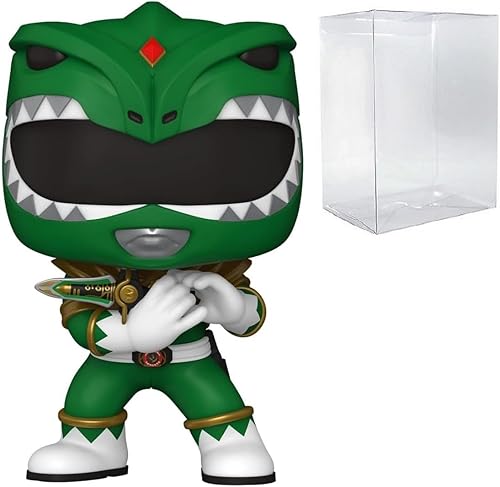 POP TV Mighty Morphin Power Rangers 30 Aniversario - Figura de vinilo Green Ranger Funko (con funda protectora de caja compatible), multicolor, 3.75