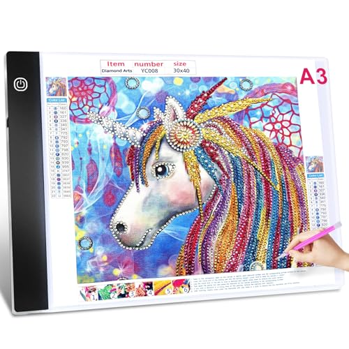 Guiseapue Leuchttisch A3 für Diamond Painting Zubehör:...