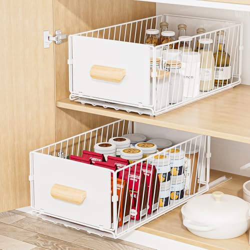 Diealles Shine Cajones Extraibles para Cocina, 24x40x17CM Bandeja Extraible Armario Cocina, Sin Necesidad de Taladrar Cajon Telescopico, Cajones Deslizantes para Armario