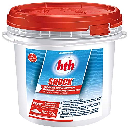 HTH Shock Calcium Hypochlorite Granules Alternative to liquid chlorine 5kg - Hot Tub, Spa & Swimming Pool Water Chemical Treatment