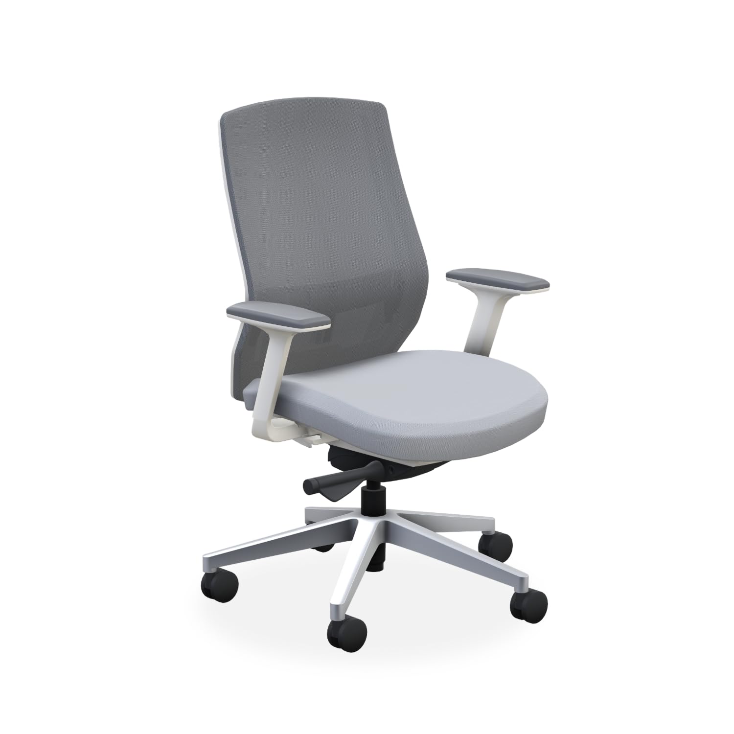 UPLIFT DESK Envoke Ergonomic Office Chair - Adjustable Lumbar Support, Mesh Back, Synchro-Tilt Recline Home Office Desk Chairs with 3-Way Arms, 300 lb Capacity (Fog)