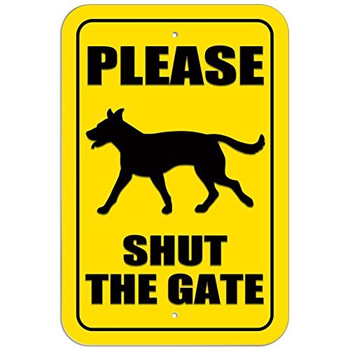 Plastica segno si prega di chiudere il cancello