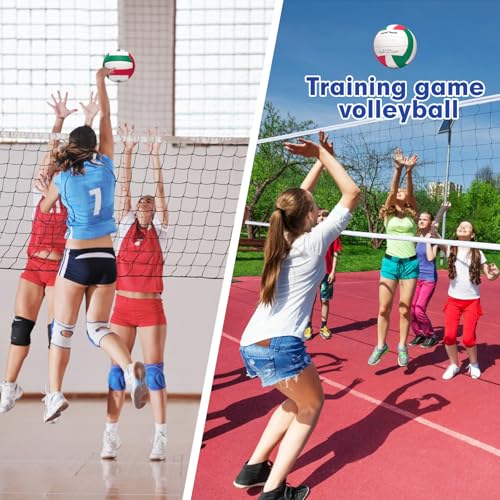 Image of Soft Rubber Lightweight Volleyball for Indoor Training Game Competition, Gym, Outdoor Beach Play, Gift for Kids,Fit for Beginner, Teenager, Adult, 1pcs