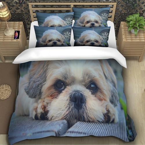 Linge de lit chiot mignon en microfibre respirante qui ne froisse pas - 5