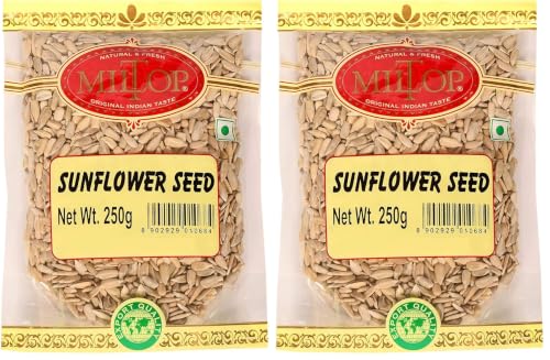 Image of Miltop Raw Sunflower Seeds for Eating, 250g (Pack of 2)