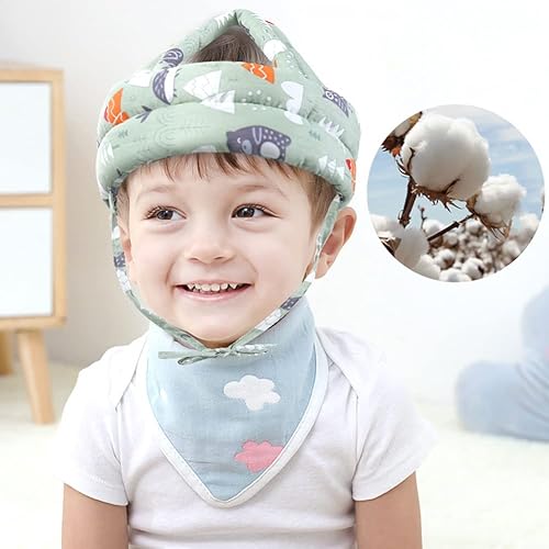 Miniatura 7 de ikasus Protector de cabeza de bebé, gorro de protección de cabeza para niños pequeños, casco de protección suave para bebé, casco de seguridad sin