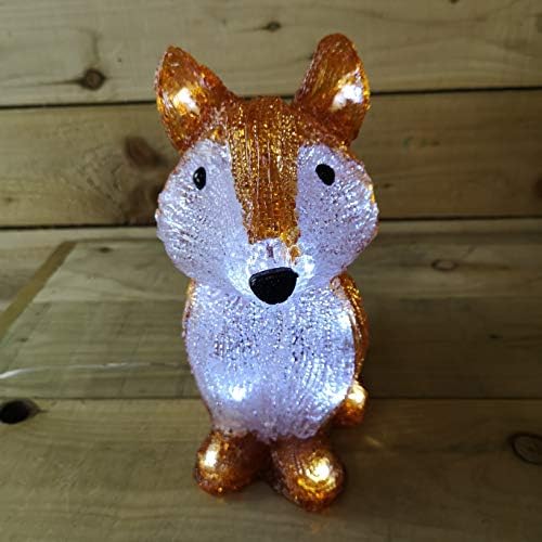 Snowtime 28 cm Sitting Acrylic Christmas Fox